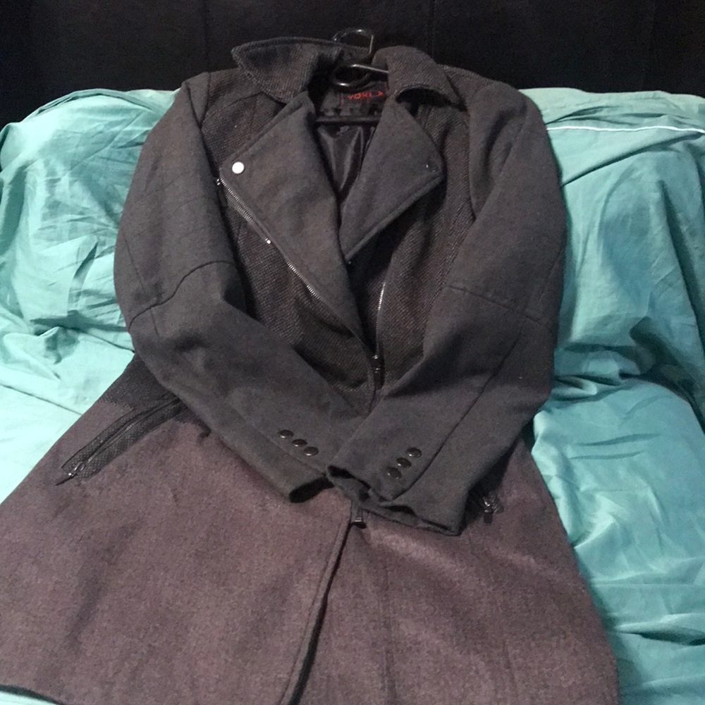 Pea coat-two tone (thin)